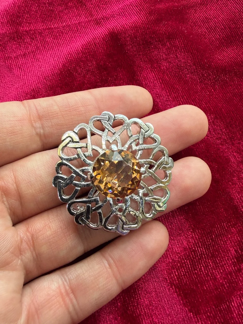 Vintage Scottish Celtic style JAF Brooch